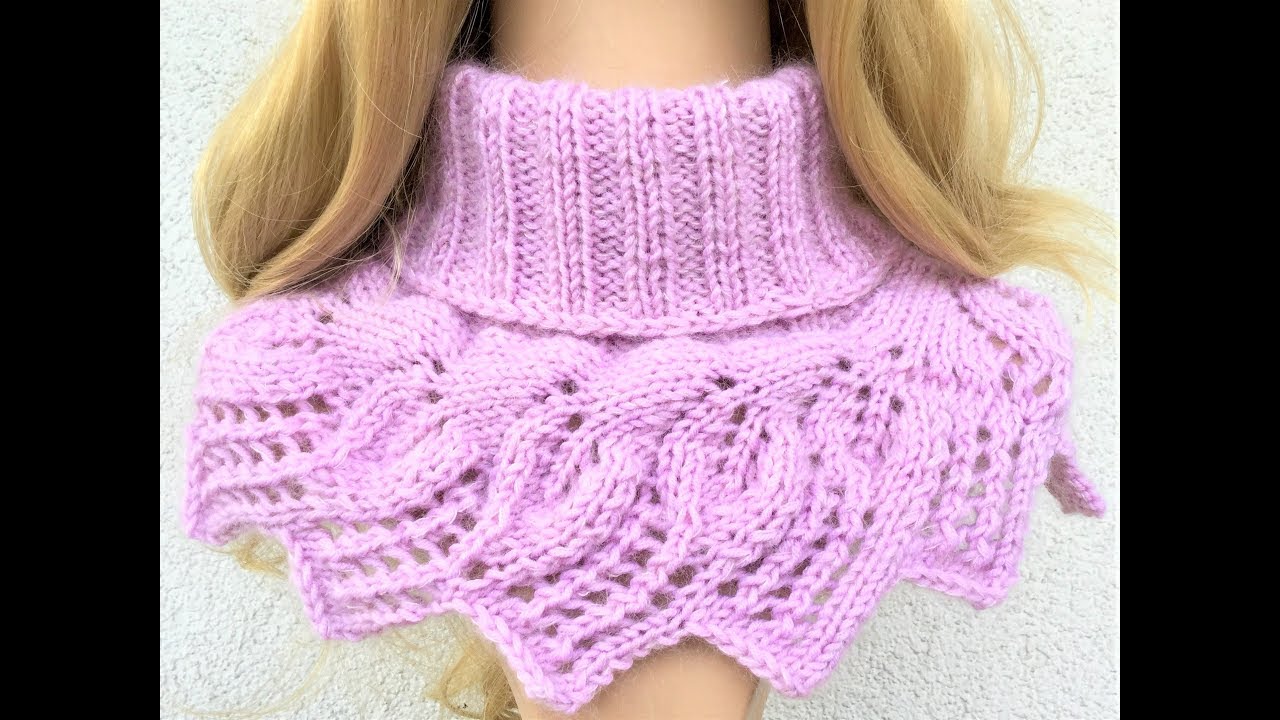 Otulacz na szyję z ozdobną bordiurą