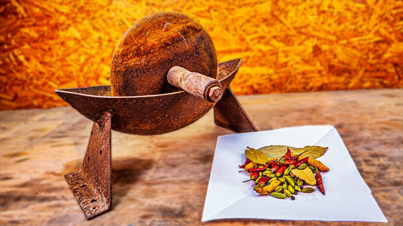 錆びすぎた日本の薬研を修理します‼