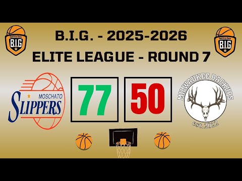 Moschato Slippers 77-50 Milwaukee BackUps (Round7-Elite-30/11/2025)