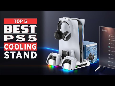 NexiGo Slient Cooling Stand with RGB LED Light, Dual Charging Station Compatible with DualSense Edge Controller, Hard Drive Slot, Headset and Remote Holders, 10 Game Slots, White video review thumbnail