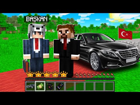 1 GÜNLÜĞÜNE BAŞKAN OLDUK 💼 - Minecraft