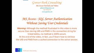 SQL Server Authentication without Saving User Credentials