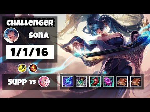 Sona Challenger Gameplay S11 Replay 11.16 Support (1/1/16) - EU