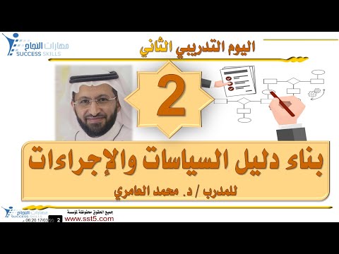 دورة مهارات بناء دليل السياسات و الإجراءات مع د. محمد العامري part 2/5