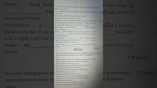 class 9 English half yearly question paper #cbse