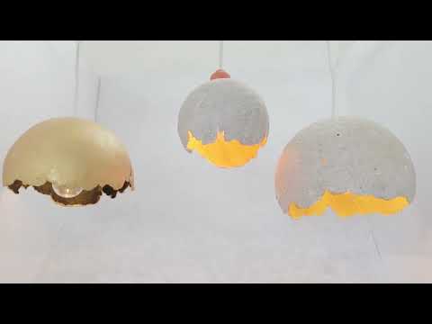 HOW TO MAKE SPHERICAL LAMPS WITH PAPER MACHE PAPER MACHE LAMPSHADE Making.