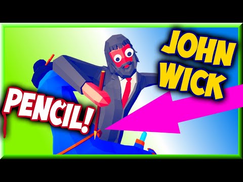 Pencil John Wick vs Every Unit 1v1 - TABS Mods Gameplay #1