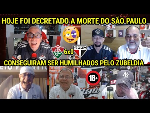 REAÇÕES dos SÃO PAULINOS SURTANDO COM GOLEADA HUMILHANTE l FLUMINENSE 6X0 SÃO PAULO FORA O BAILE
