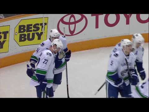 Canucks At Sharks - Alex Burrows 1-0 Goal - 03.27.10 - HD