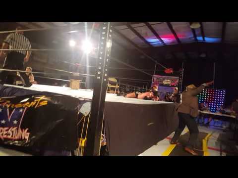 C.J. O Doyle putting Sideshow through a Table at ACW Wrestling