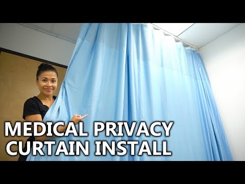 Large 20ft privacy curtain for medical/ install and review