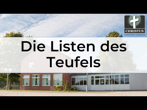 Die Listen des Teufels - Hans-Jürgen Arnhold - Predigt - 16.05.2021