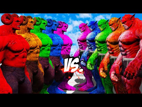 TEAM HULK LUCIFER COLOR VS TEAM ABOMINATION COLOR - EPIC SUPERHEROES WAR