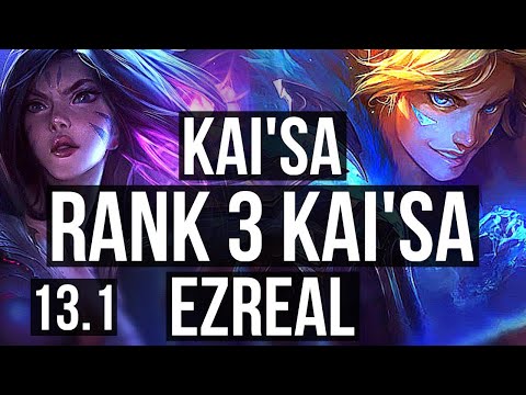 KAI'SA & Pyke vs EZREAL & Karma (ADC) | Rank 3 Kai'Sa, 7/2/10, Rank 10 | KR Challenger | 13.1