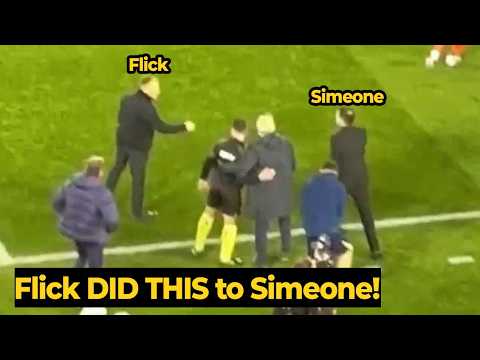 Hansi Flick reaction to Diego Simeone after the loss to Atletico Madrid