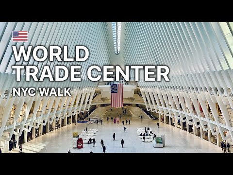 🇺🇸 NYC World Trade Center Oculus a pé da estação de metrô | Novembro de 2021 (4K 60fps)