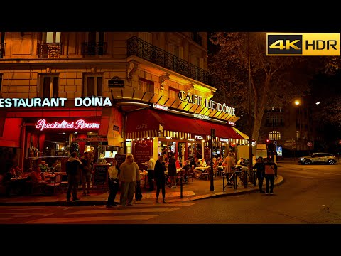 Paris After dark💃Paris, France Night Walking Tour in Autumn - Sep 2022 [4K HDR]