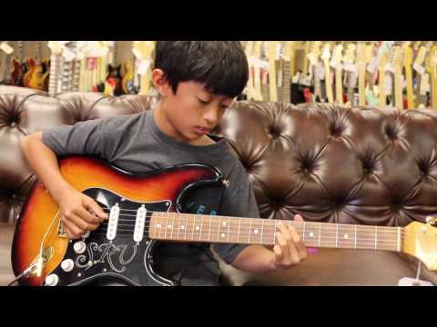10-Year-Old Leo Macias playing our Fender SRV Stratocaster