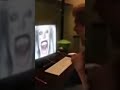Guy Freaks Out And Punches A Hole Through His Monitor Shorts