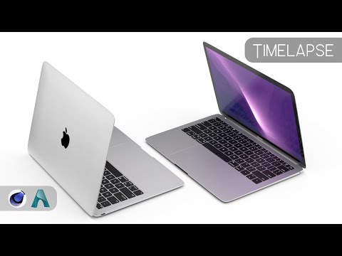 3D Modelling a Macbook in C4D & Arnold (Timelapse)