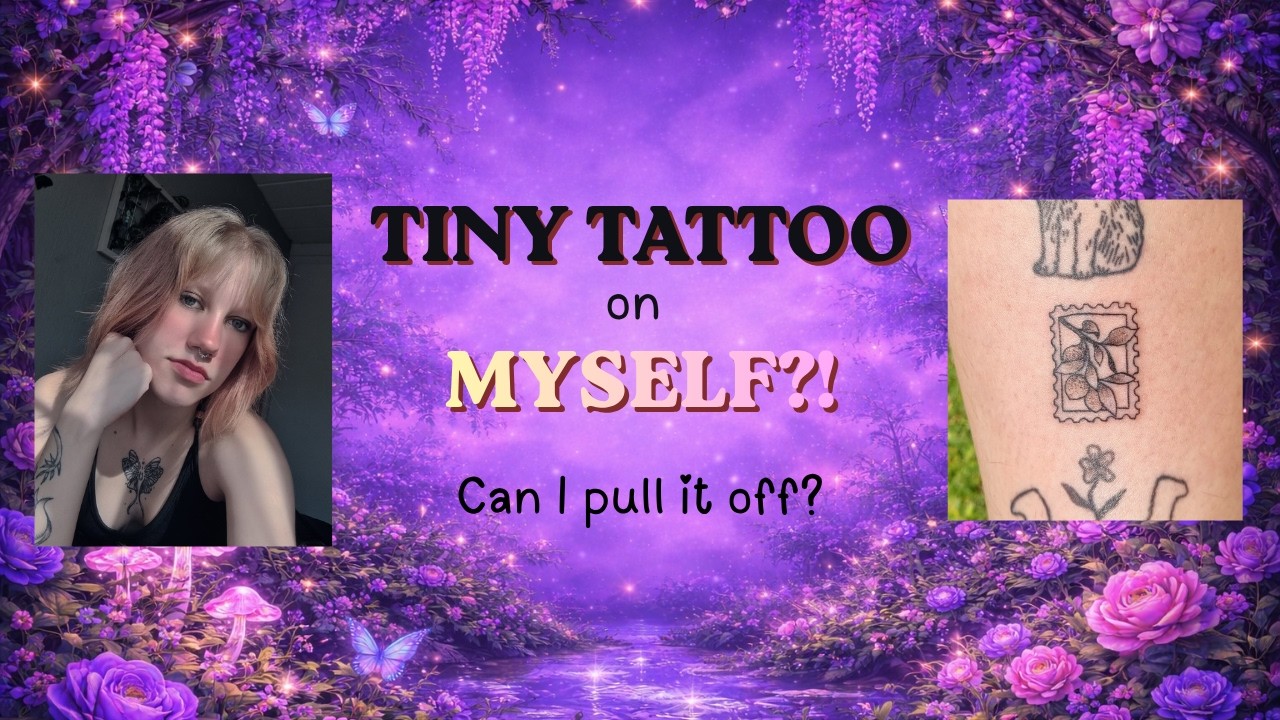 TINY TATTOO... on MYSELF!? (micro stamp tattoo)