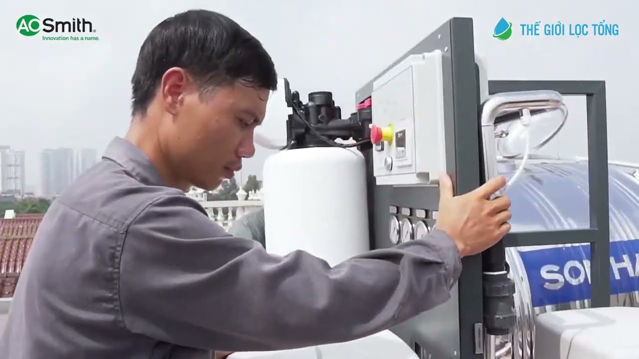 Toàn bộ quy trình lắp đặt hệ thống lọc tổng AO Smith System 103 • Thế Giới Lọc Tổng