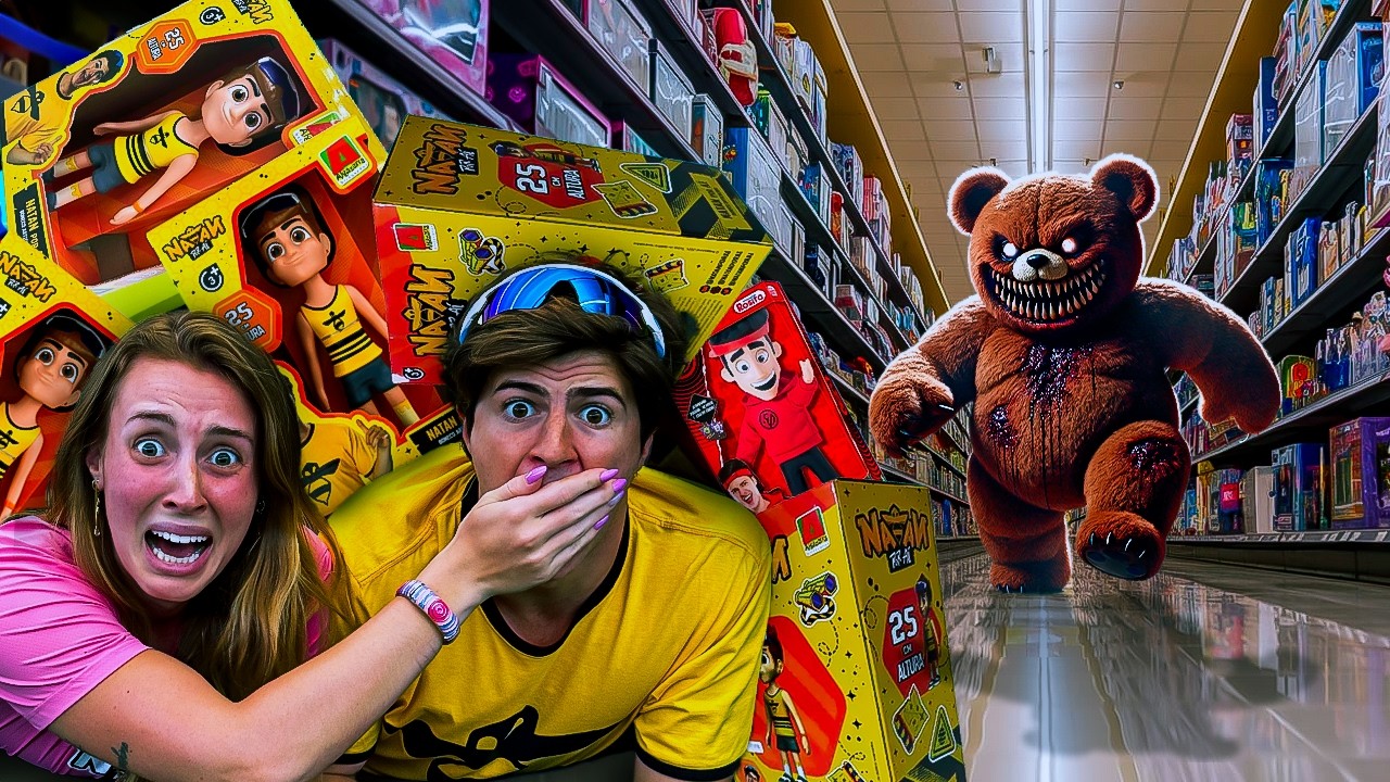 PASSEI A NOITE NA LOJA DE BRINQUEDOS!