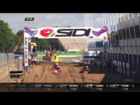 Jonass vs Prado battle for first - MXGP of the Netherlands 2017