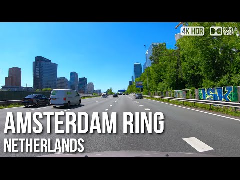 A10 Ring Highway of Amsterdam, Full Coverage - 🇳🇱 Netherlands [4K HDR] Driving Tour