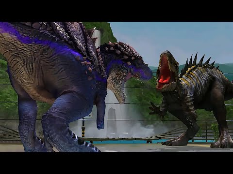 Glythronax Vs Indominus Rex Gen 2 | Fight | Jurassic World The Game