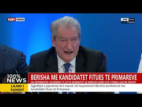 Berisha: Kandidatët tanë do regjistrohen në koalicionin, Rama na ka konfiskuar siglën e PD