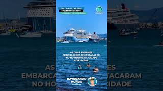 Ovation of the seas e o Queen Elizabeth atracados em Tauranga em 60 segundos | #shorts #cruzeiros