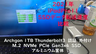 2021年iPadProでSSDデータ転送速度比較