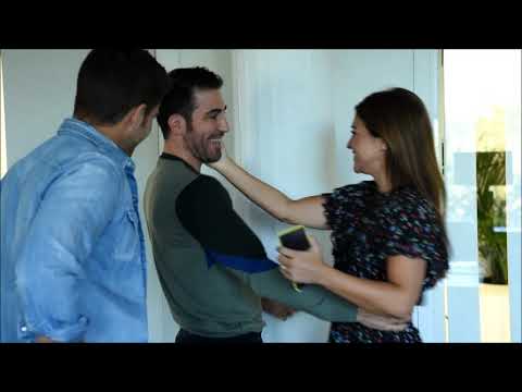 Besos y abrazos de Paula Echevarría y Miguel Ángel Silvestre en 'Velvet Colección'