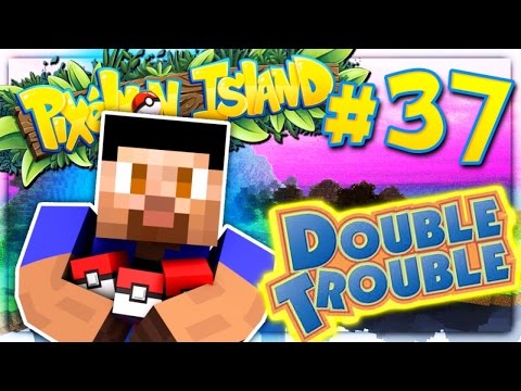 DOUBLE BATTLING A GYM - PIXELMON ISLAND SMP #37 (Pokemon Go Minecraft Mod)