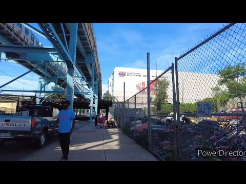 KENSINGTON AVE. TO DELAWARE RIVER BACK TO FRANKFORD AVE. FROM THE DRONE.