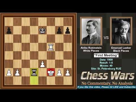 Akiba Rubinstein VS Emanuel Lasker - 1909 "First Meeting"