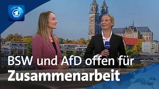 Landtagswahl in Sachsen-Anhalt: Claudia Wittig (BSW) und Alice Weidel (AfD) im Interview