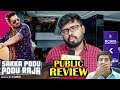 Sakka Podu Podu Raja Movie Public Review | Santhanam, Vivek, STR | Simbu Vechi Senjitaraa???