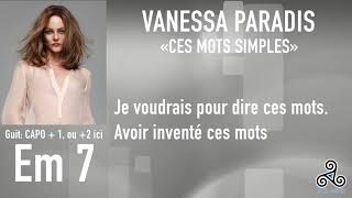 Ces Mots Simples - Vanessa Paradis - Guitar cover - Lyrics - karaoké - by Eol Mind