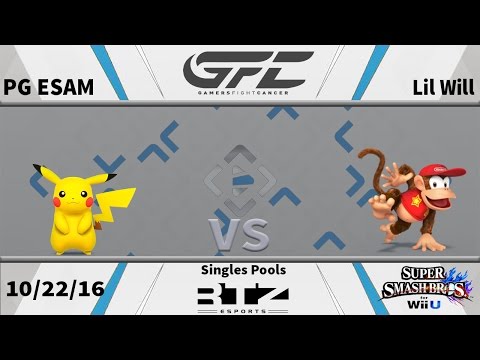 GFC - Singles Pools - PG ESAM (Pikachu) vs LiL Will (Diddy Kong) - Wii U