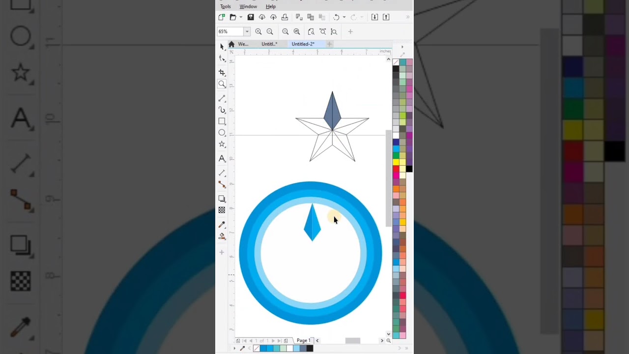 Logo Design Shape Tutorial Ayan Graphics #shorts #short #youtubeshorts
