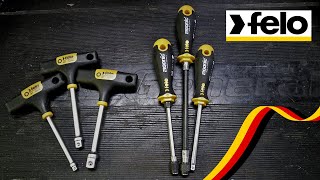 FELO 3/8, 1/4, 1/2 in. Sq Dr T-Handles & Ergonic Screwdriver + QuickLock Bitholders Tool Review