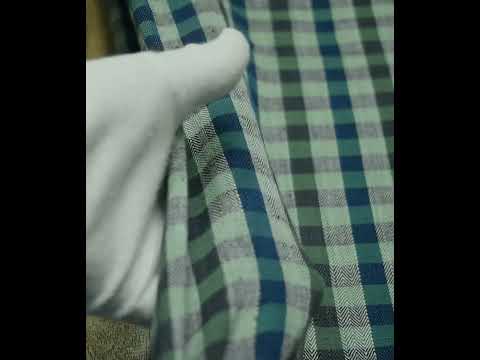 Herringbone Check Multicolor Khadi Cotton 105 GSM Handwoven Fabric 72 — video