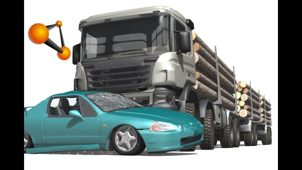 BeamNG.Drive Mod : 8x8 Heavy utility truck Scania (Crash test)