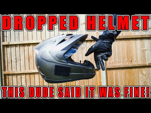 Dropped Motorcycle Helmet.....He Said It Is FINE!