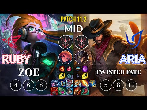 RW Ruby Zoe vs CGA Aria Twisted Fate Mid - KR Patch 11.2
