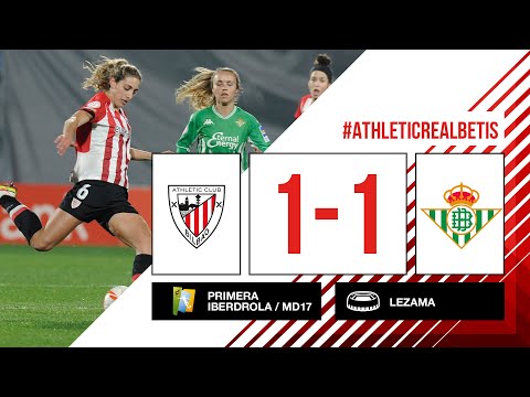 Imagen de portada del video ⚽ RESUMEN I Athletic Club 1-1 Real Betis I J17 Primera Iberdrola 2021-22 I Laburpena