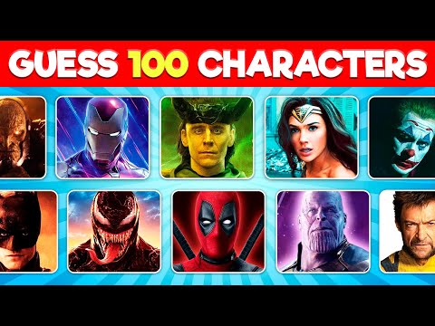 Guess the 100 Superheroes and Villains 🦸‍♂ 😈