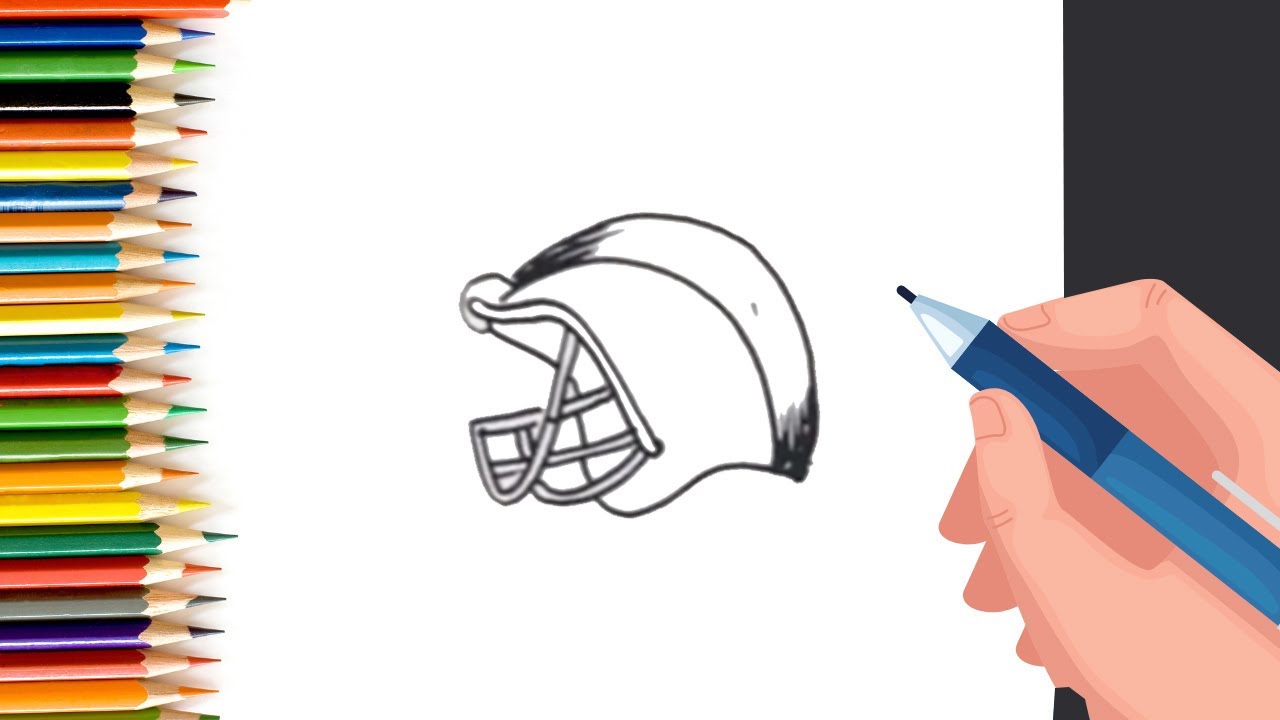 How to Draw a Football Helmet